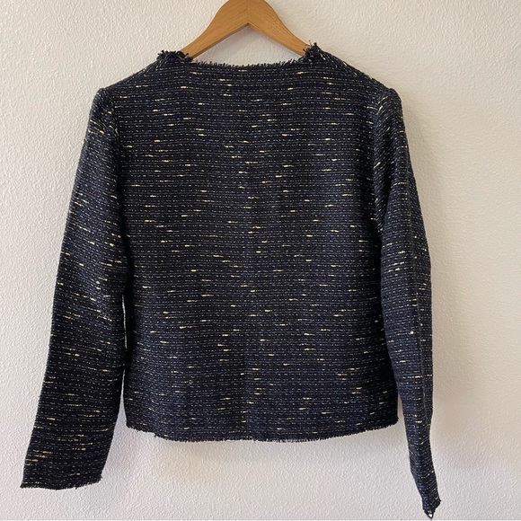 Anine Bing Tweed Blazer Raw Hem Jacket - Picture 8 of 14